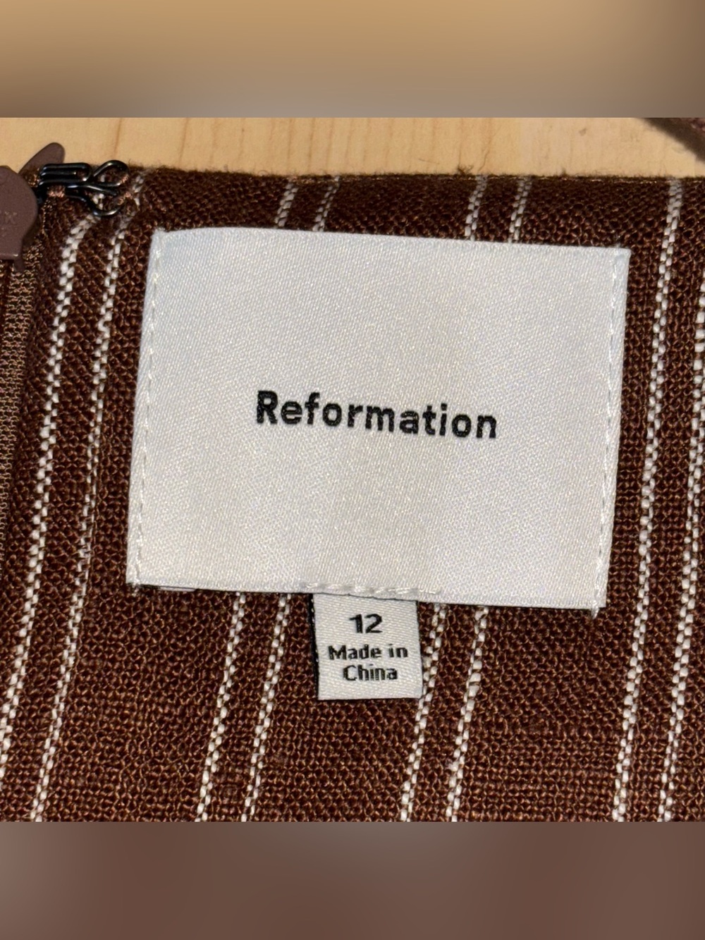 Reformation Phillipa Linen Dress In Boardwalk Stripe Size 12 - Picture 5 of 10